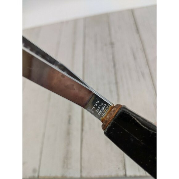 Vintage Androck #2 Chrome Plate Potato Masher Black Handle  9 3/4" - Picture 4 of 8